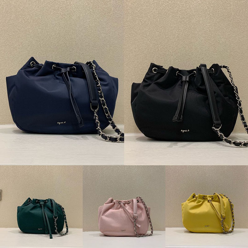 ab bag foreign trade nylon waterproof diagonal satchel chain bag casual commuter pumping rope Girl bag Agnes chain bag