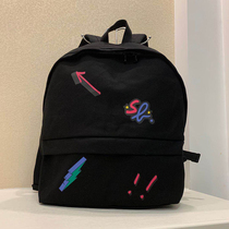 ab backpack large capacity mens and womens computer backpack foreign trade canvas bag Leisure trend backpack solid color travel bag