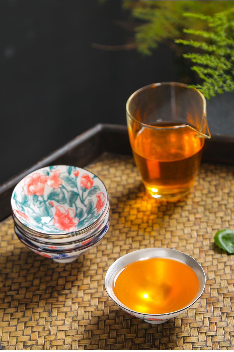 Blue and white porcelain ceramic cups kung fu small single CPU master cup tea sets tea cups at upstream bowl tea cup