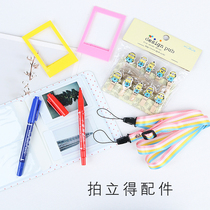 Callide graffiti pen color small photo frame protective bag shoulder strap DIY wooden clip camera bag small accessories