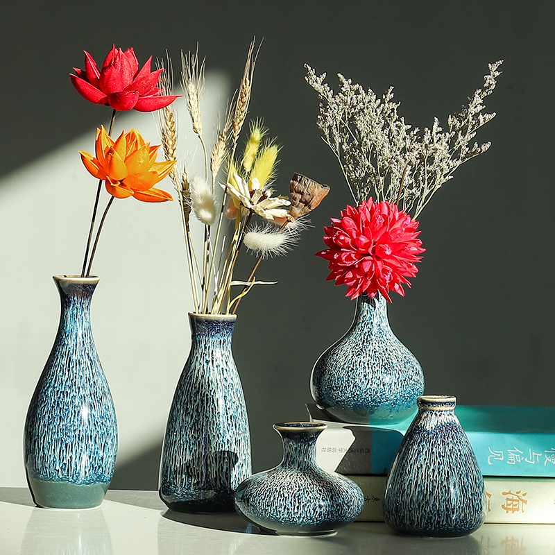 New House Pendulum Pieces Jo Relocation New Residence Nordic Dry Flower Decoration Vase Pendulum home Ornament TV Cabinet Living Room Flower Arrangement Beam-Taobao