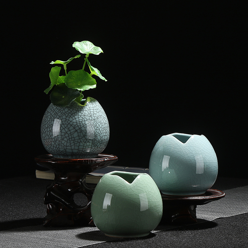 Ceramic small flower bottle swinging piece Living room flower arrangement creative desktop hydropony modern minima New water pewter small number