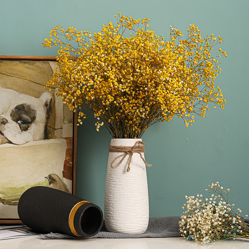 Gypsophila vase with dried flowers decoration home accessories Nordic creative minimalist ins living room flower arrangement