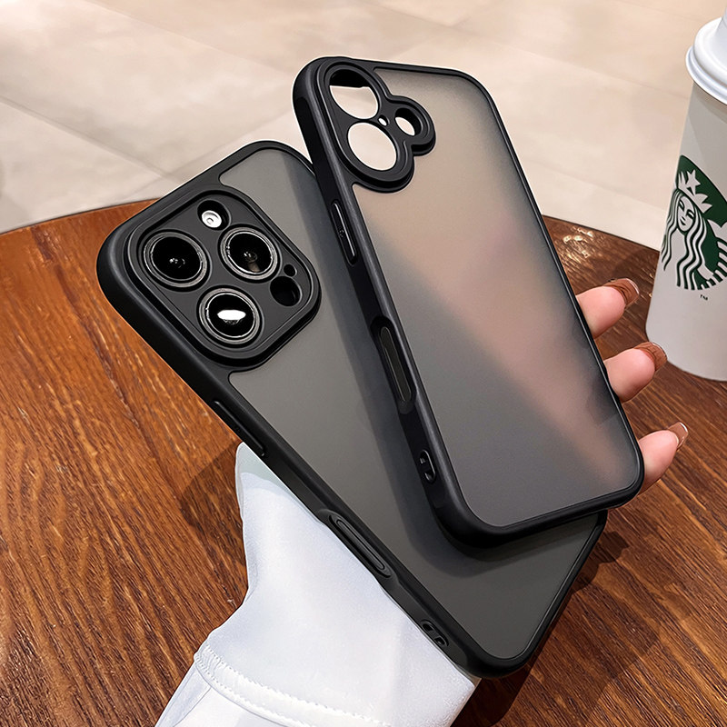 Black Matte Case Suitable for Apple 17 New Model Phone, iPhone 16 Pro Max, Niche 15, High-End Feel 14, Silicone 13, Dirt-Resistant, Super Popular 12, Full Coverage, Anti-Drop, Dustproof, Unisex, Pm Soft, High-End Plus