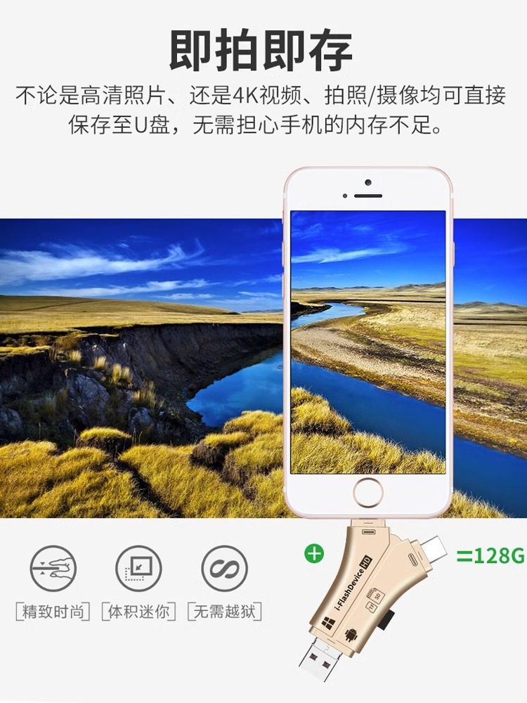 Camera Card Reader Suitable for Apple, Huawei Phones, Computers, iPad Converter, Sd Card, Tf High-Speed Memory Card Storage, Multi-Function, Sony Ccd, Canon, Nikon, USB Three-In-One Type-C Connector