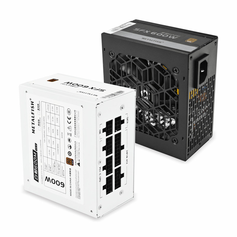 Fish Nest White Sfx Power Supply, Bronze-Rated, Fully Modular, Rated 600W, Ultra 500W, Mini Itx Small Case Wide-Range Power Supply