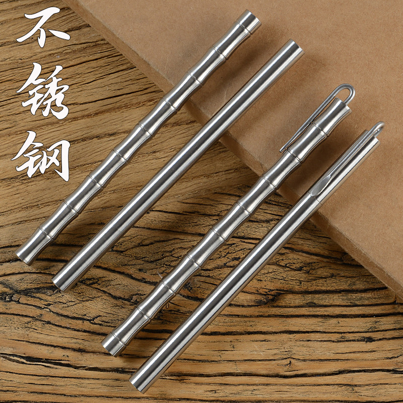 High quality stainless steel sign pen neutral pen bamboo savings all metal pen pen office stationery gift pen