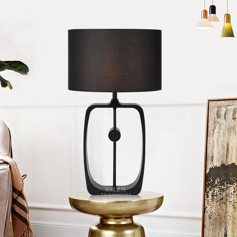 Black Fabric Table Lights Simply Modern Nordic Living Room Bedroom Studio Bedroom Hotel Bedhead Creative Decoration Lights