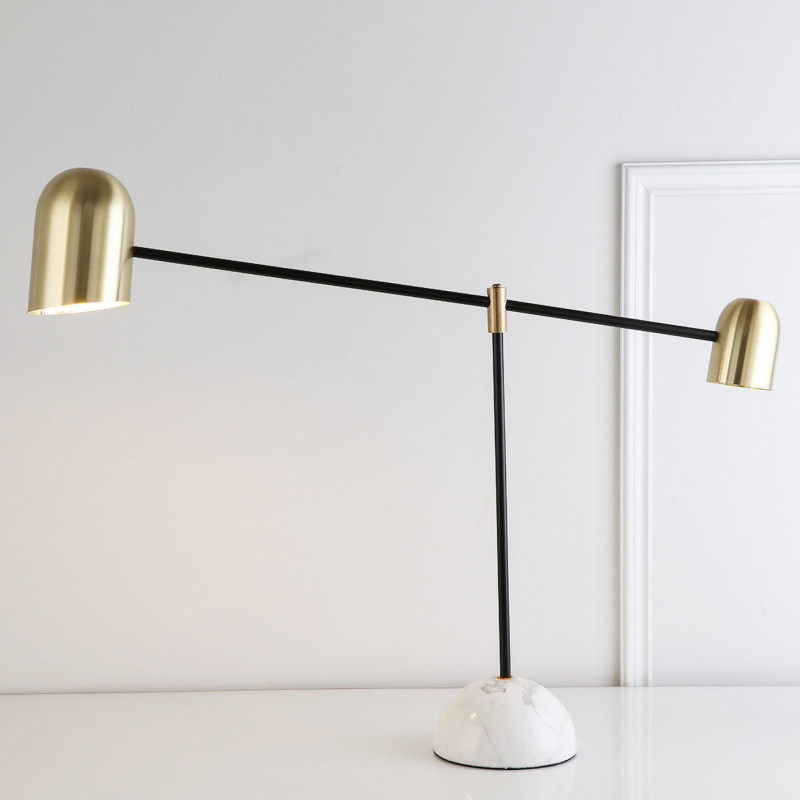 Post-modern creativity marble living room Table lamp Bedroom Bedroom Hardware library template lighting