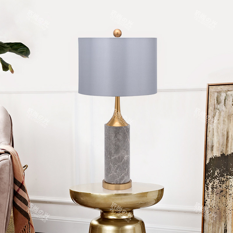 Post-modern minimal marble table lamp hotel sample room bedroom bedside hotel room library lobby decoration lights