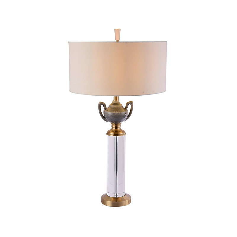 American crystal living room table lamp minimalist fashion creative bedroom headboard light lavish style new Chinese teapot table lamp