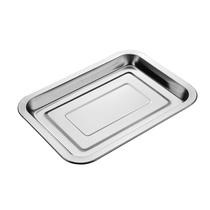 Stainless steel square plate Stainless steel tray dish plate Barbecue plate Rice plate dumpling plate Fruit plate Rectangular plate