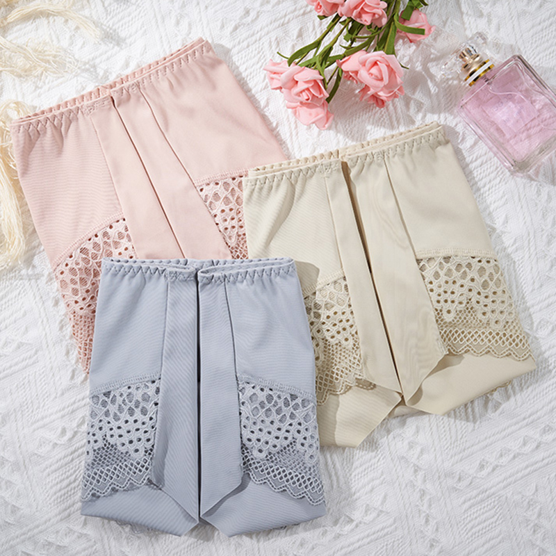 Mugwort Antibacterial Mid-Waist Women's Underwear New Era Queen's World Refreshing Breathable Sexy Solid Color Seamless Shorts