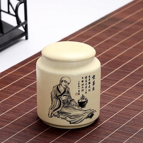 Medium ceramic big expressions using sealed storage tank puer tea caddy fixings storehouse wake tea, black tea tea box of coarse pottery tea pot