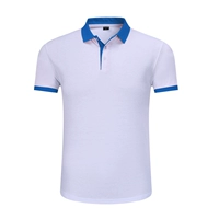 Левый короткий сшивающий t белый синий воротник