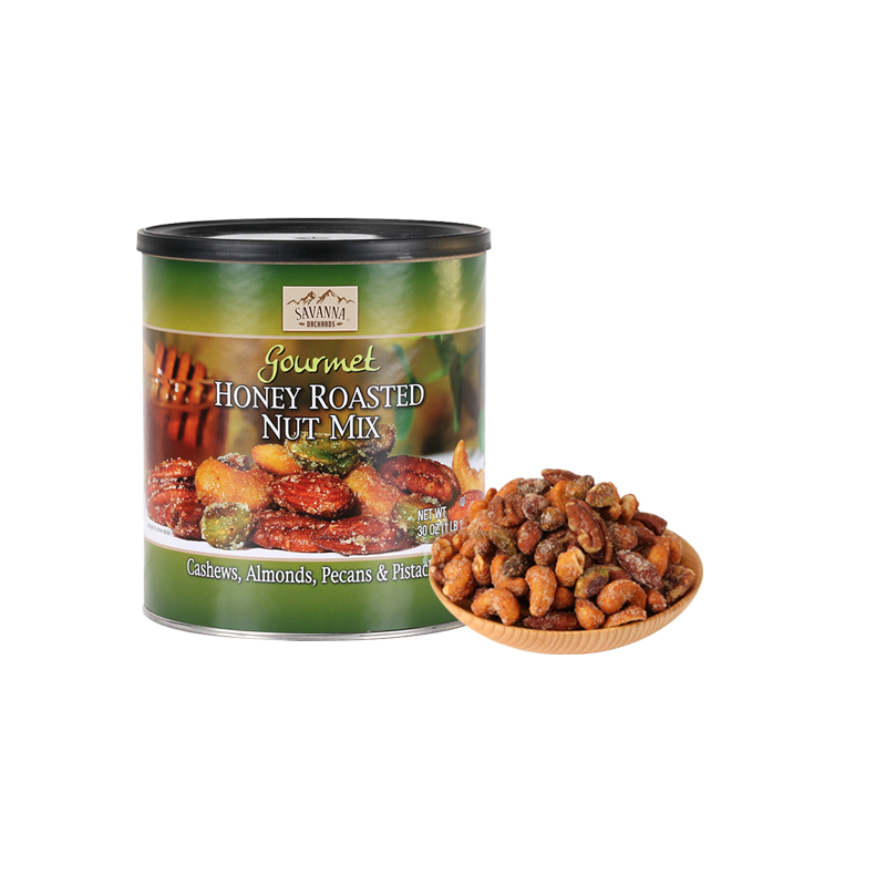 American SAVANNA imported honey aldans mixed nuts Snack-green can 850g pistachio casual nuts