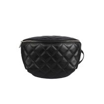 Second-hand CHANEL Chanel 99 new womens black leather waist bag