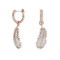 Swarovski Nice series drop-shaped feather earrings for my girlfriend