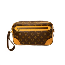 Second-hand 95 new LV Louis Vuitton hand-held smiling PVC handbag vegetable tanned leather update