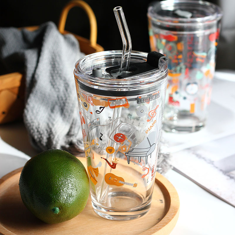 Creative glass with cover ultimately responds cup coffee cup into people 's meets (NPC) capacity of household tide lovers ceramic cups of tea cups.