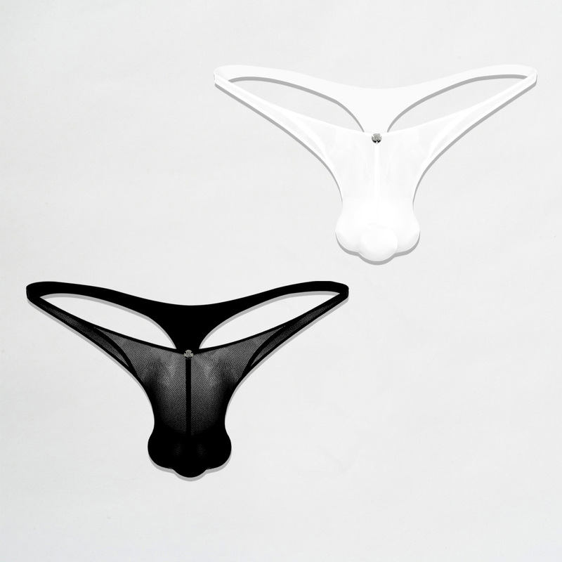 Original Black and White Men's Thong Underwear, Sporty, Comfortable, Suitable for Fitness, Mid-Low Waist, Snug Fit, Non-Restrictive, 26 Styles of Men's Single Thong Underwear, Breathable