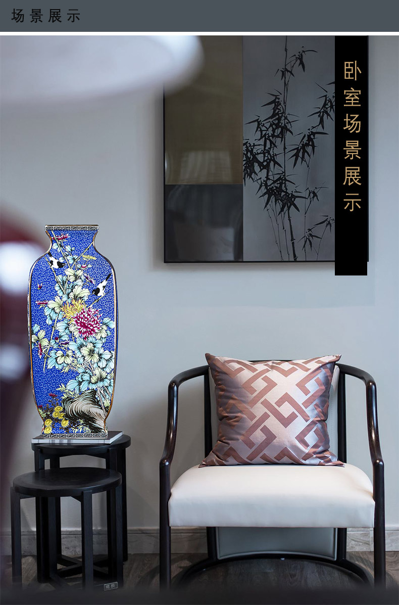 Jingdezhen ceramics new Chinese vase and archaize colored enamel household living flower arrangement, furnishing articles ornaments