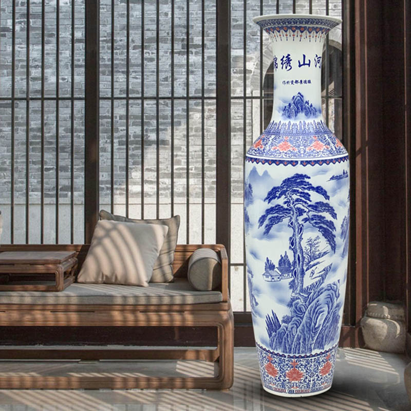 Jingdezhen ceramic porcelain vase splendid sunvo landing big sitting room adornment furnishing articles company hall hotel feel