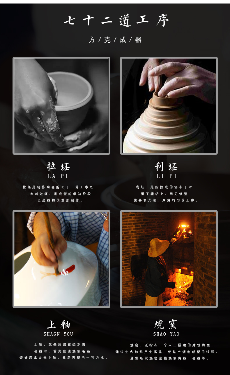 Jingdezhen ceramics archaize carving shadow blue bottle furnishing articles household act the role ofing is tasted, the sitting room porch TV ark, flower arrangement