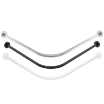 Shower curtain rod punch-free curved telescopic rod bathroom bathroom bath U-shaped rod shower curtain L-shaped partition curtain