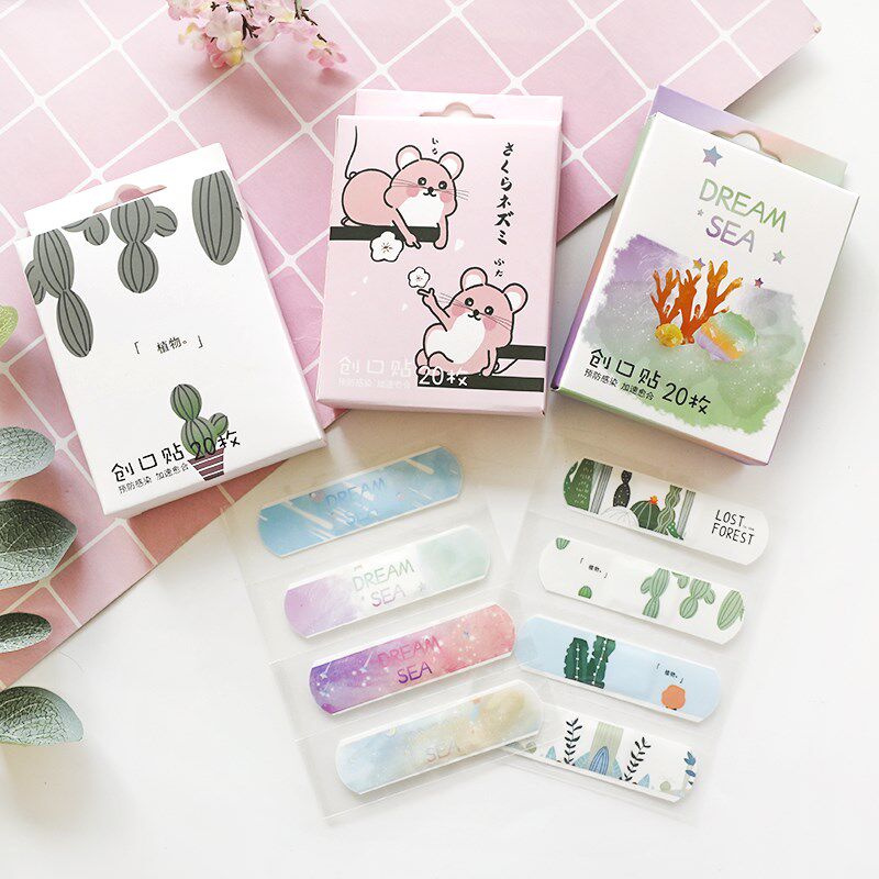 Korean version of boys and children have a pattern of cute cartoon band-aid personality cool cool girl waterproof breathable trend