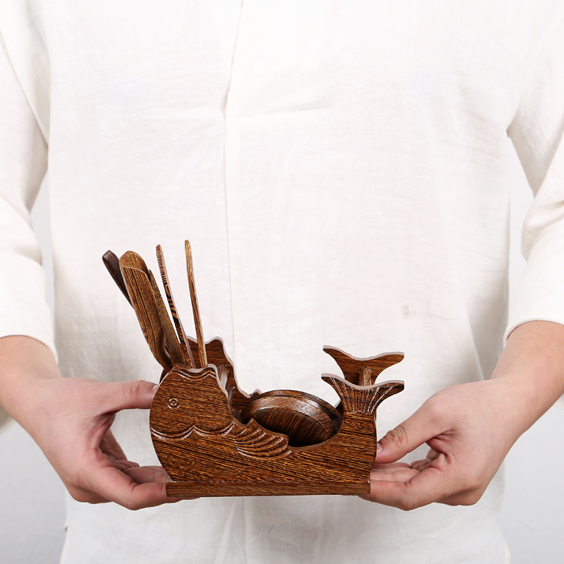 Zen ChaGa checking bamboo tea clip six gentleman accessories kung fu tea cup clamp forceps tea accessories