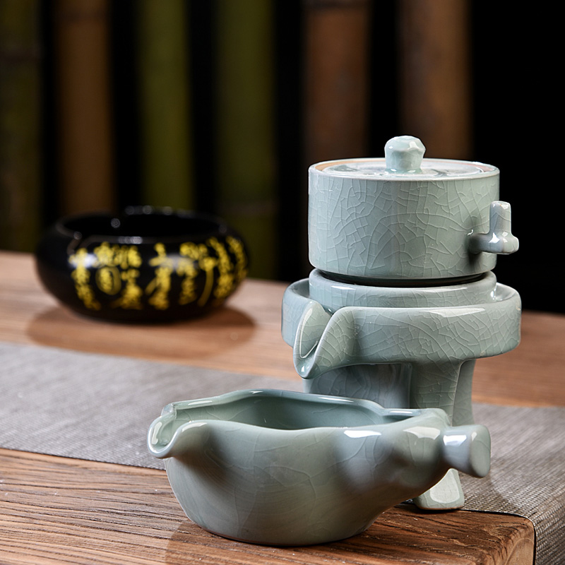 Violet arenaceous lazy tea set suit household contracted and I tea automatically restores ancient ways ideas prevent hot kung fu tea kettle