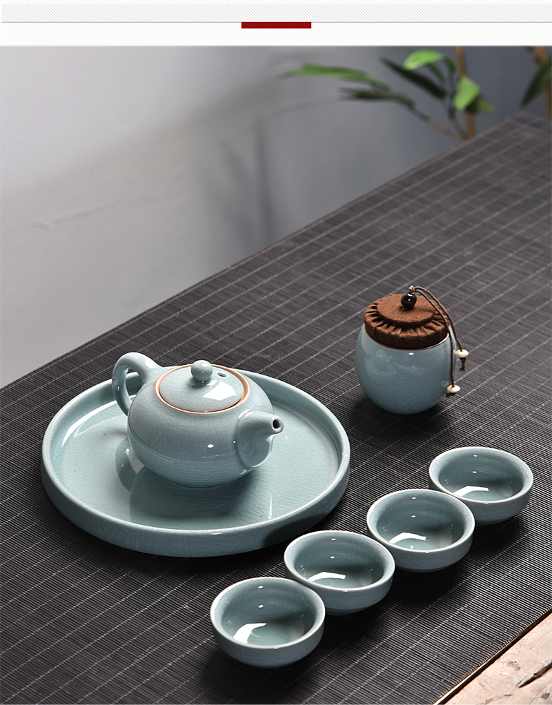 Travel is suing small tea set suit portable car kung fu tea set vehicular Travel tea set a complete set of wild tea