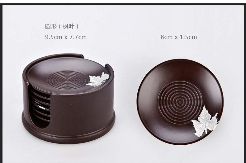 Cup mat kunfu tea Cup insulation pad saucer ebony wood household tea tea accessories of tea saucer