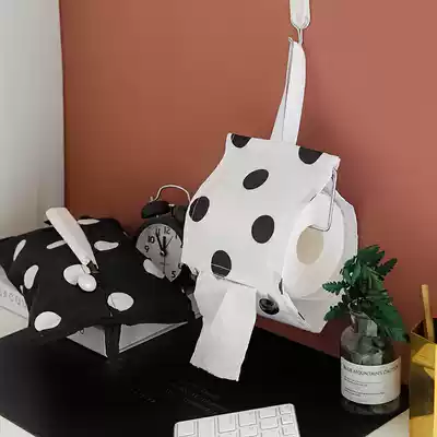 Living room waterproof tissue bag fabric household tissue cover roll roll toilet paper hanging car dressing room tissue box Nordic ins