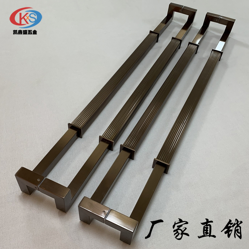 Glass Door Handle Black Stainless Steel Square Tube Rose Gold Wooden Door Big Door Handle to Mount Ramen Large Pull Handle