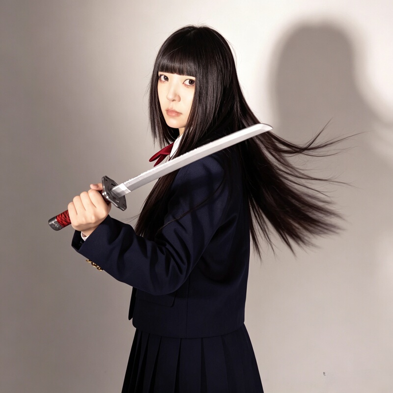Gogoyubari Kurayama Chikami Cosplay Costume Kill Bill Cosplay Role-Playing Jk Uniform Wig Shoes Women