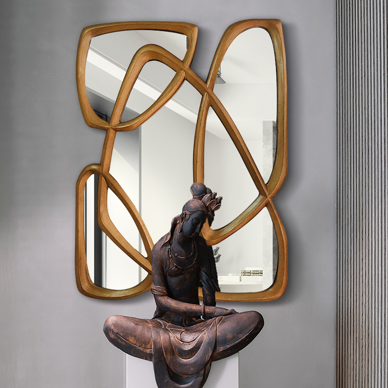 European style fireplace hanging mirror decorative mirror living room mirror porch mirror dining side mirror American hanging mirror custom mirror art mirror