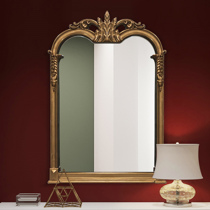 Eurostyle Decorative Mirror Makeup Mirror Home Creative Mirror Bedroom Genguan Mirror Fireplace Wall-mounted Mirror Bathroom Mirror Dining Side Mirror