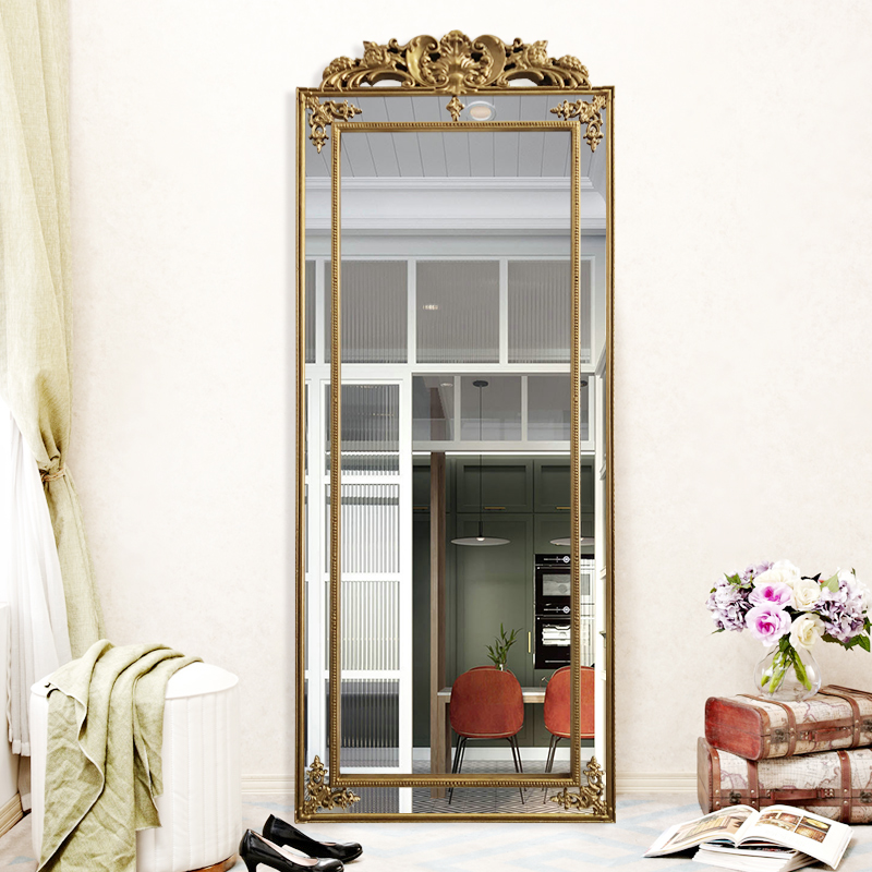 European retro-body mirror floor mirror home with cloak room mirror American wall hanging mirror custom mirror