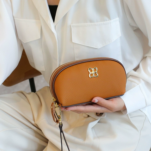 Маленькая сумка клатч, кожаный кошелек, длинная небольшая сумка, сумка с петлей на руку, из натуральной кожи