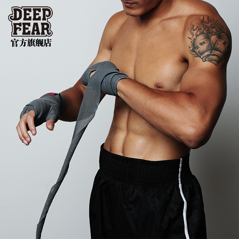 DEEP FEAR High Bounden Wrap with Boxing Thai Bandage Bandage Fighting Loose hand strap MMA BOXING Tangle Hands-Taobao