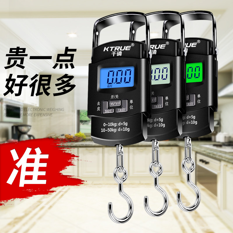 High precision portable electronic scale Household portable small spring mini small scale Handheld easy to carry hook scale