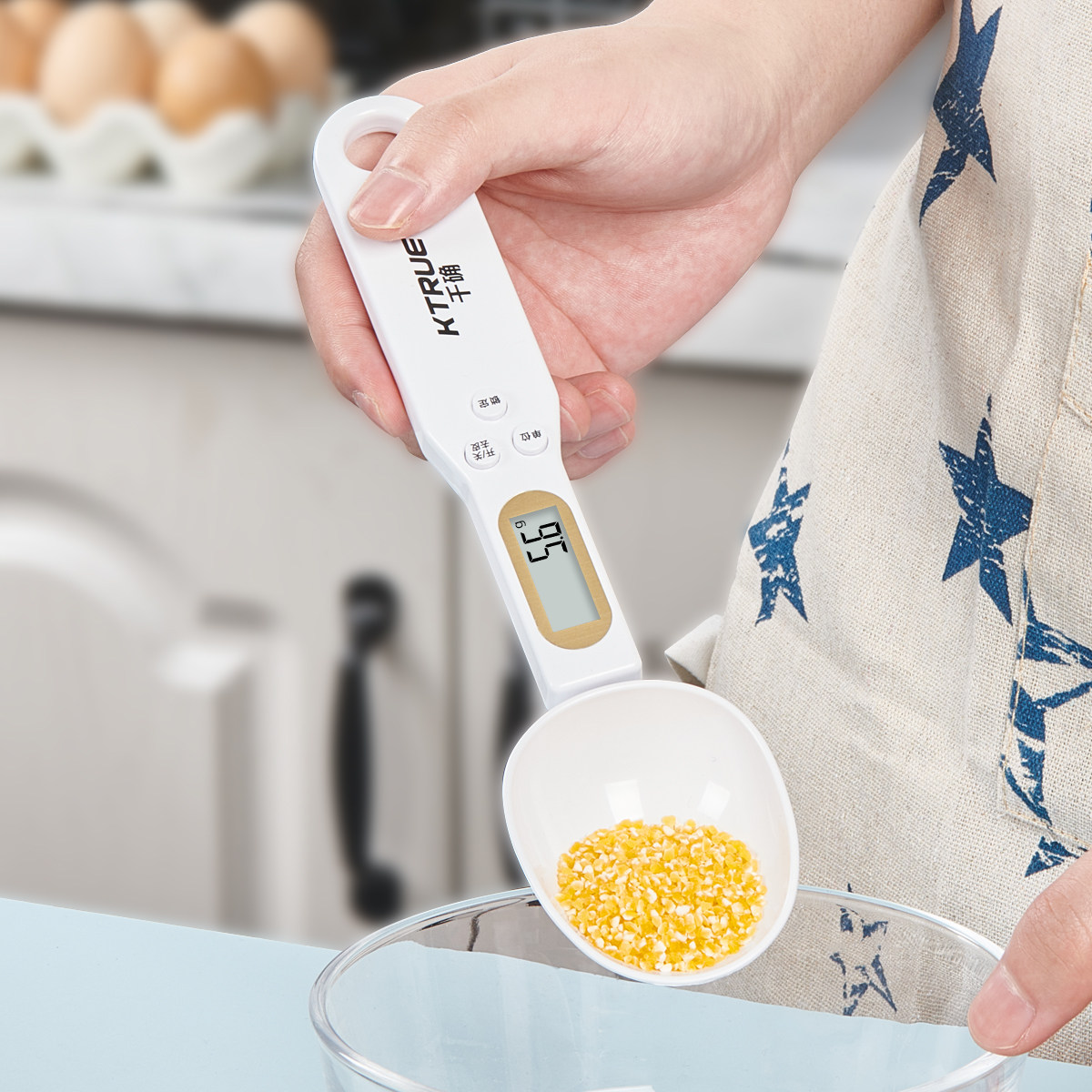 Electronic weighing spoon high precision metering spoon baby food supplement baby milk powder spoon weighing grams scale kitchen baking