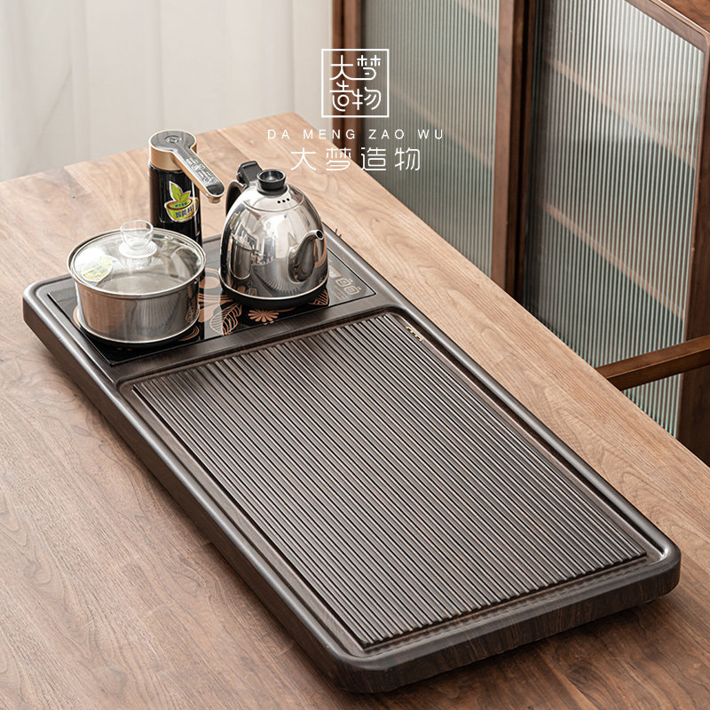 Great Dream Creator Modern Office of the Living Room High-end solid wood fully automatic integrated tea tray Domestic tea set group