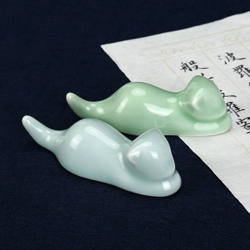 Керамика ручка творческая животная катал -кошка ставит городской бумаж