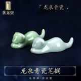 Керамика ручка творческая животная катал -кошка ставит городской бумаж