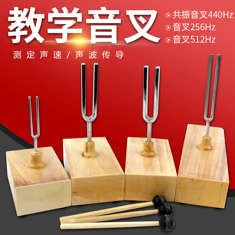 Teaching Tuning Fork 512HZ 256HZ 440HZ Hertz Resonance Tuning Fork Physical Acoustic Tuning Fork Experimental Instrument Equipment Early High School Physics Teaching Instruments