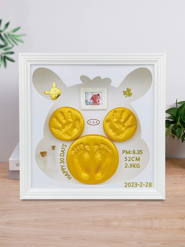 Быстросохнущие детские отпечатки рук и ног, памятная чернильная подушечка, фоторамка для новорожденных для младенца, год кролика