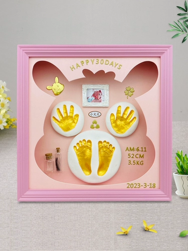 Быстросохнущие детские отпечатки рук и ног, памятная чернильная подушечка, фоторамка для новорожденных для младенца, год кролика